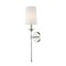 Z-Lite Emily 1 Light Wall Sconce, Polished Nickel & White 807-1S-PN - alternate 2